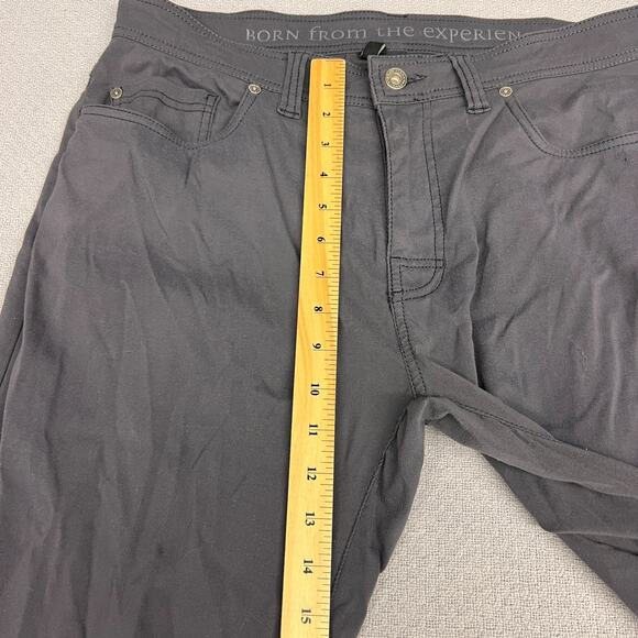 Prana Pants Mens 34x32 Gray Nylon Slim Fit Performance Hiking Outdoor - Picture 6 of 8